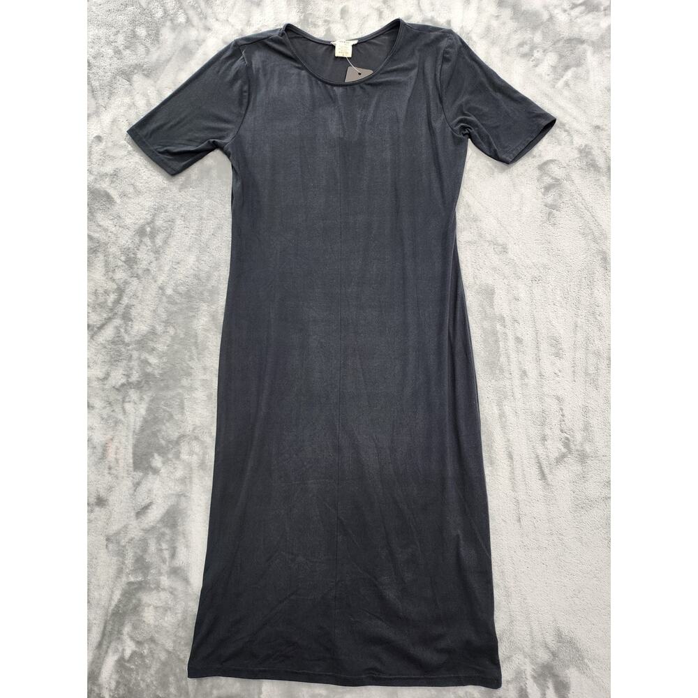 NEW Yelete Dress Womens L Black Short Sleeve‎ Bodycon T-Shirt Stretch Athleisure